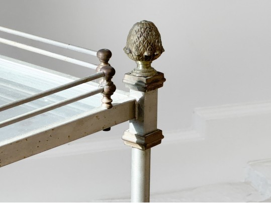 French Regency Style Glass Tiered Bar Cart