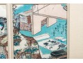 Antique Japanese Diptych Shunga Woodblock Print