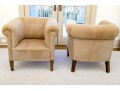 Pair Of Art Deco Style Upholstered Tub Chairs