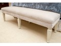 Lovely Transitional Style Velvet Upholstered Bench