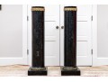 Stately Louis XVI Style Parcel Gilt Marble Pedestals