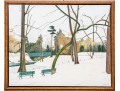 Yves-Armand Millecam (Algerian-French, B. 1933) Oil On Canvas, Winter Park Circa 1981