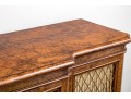 19th Century English Burlwood Breakfront Credenza