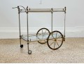 French Regency Style Glass Tiered Bar Cart