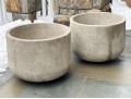 Pair Of Cast Stone Garden Planters