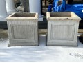 Smaller Pair Of Cast Stone Planters