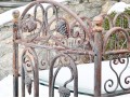 Antique Iron Crib Converted To Bar Cart