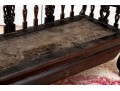 19th Century Ebonized And Inlaid Oak Bench