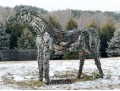 Life Size Handcrafted Driftwood Horse Sculpture
