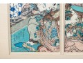 Antique Japanese Diptych Shunga Woodblock Print