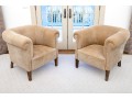 Pair Of Art Deco Style Upholstered Tub Chairs