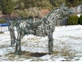 Life Size Handcrafted Driftwood Horse Sculpture