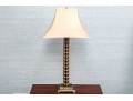 Pair Of Chic Gilt Faux Bamboo And Brass Table Lamps
