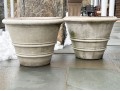 Pair Of Cast Stone Garden Planters