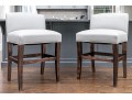 Pair Of Custom Upholstered Counter Stools