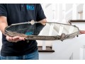 Elegant Silvered Mirror Plateau