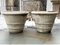Pair Of Cast Stone Garden Planters