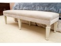 Lovely Transitional Style Velvet Upholstered Bench
