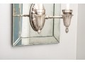 Fabulous Pair Of Semi-Antique Art Deco Venetian Mirrorback Sconces