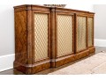 19th Century English Burlwood Breakfront Credenza