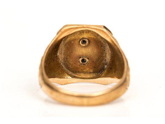10k Yellow Gold Fabulous Vintage 1939 School Ring, Size 5.25+
