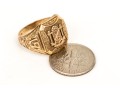 10k Yellow Gold Fabulous Vintage 1939 School Ring, Size 5.25+