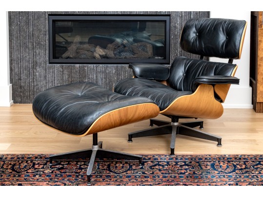 Herman Miller Iconic Eames Rosewood Veneered Lounge Chair And Ottoman