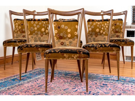 Six Mid-Century Italian Melchiorre Bega Dining Chairs
