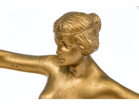 Otto Schmidt-Hofer (German, 1873-1925) Gilt Bronze Female Nude