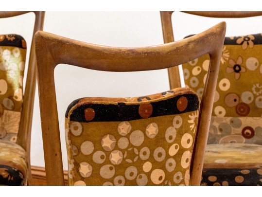 Six Mid-Century Italian Melchiorre Bega Dining Chairs