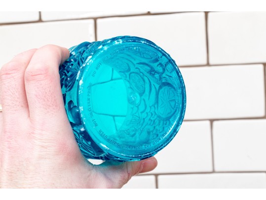 Set Of Thirteen Taiwanese Blue Resin Tumblers