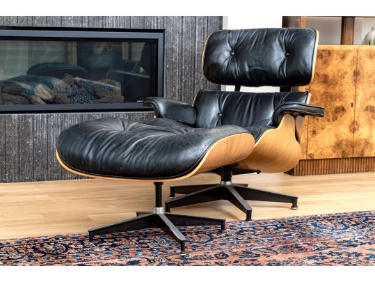 Herman Miller Iconic Eames Rosewood Veneered Lounge Chair And Ottoman