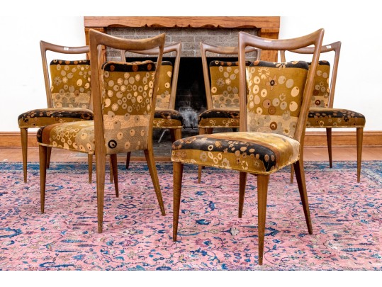 Six Mid-Century Italian Melchiorre Bega Dining Chairs