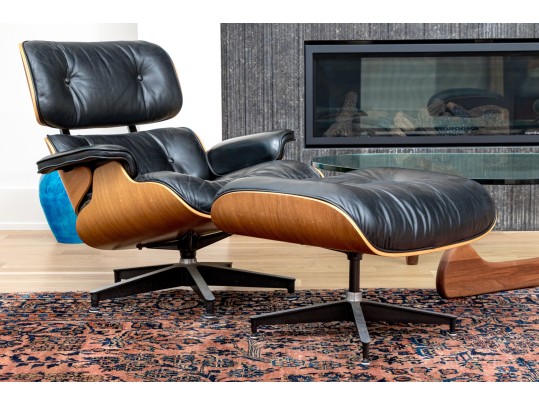 Herman Miller Iconic Eames Rosewood Veneered Lounge Chair And Ottoman