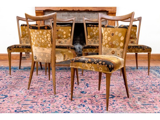 Six Mid-Century Italian Melchiorre Bega Dining Chairs