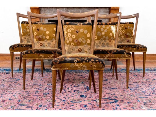 Six Mid-Century Italian Melchiorre Bega Dining Chairs
