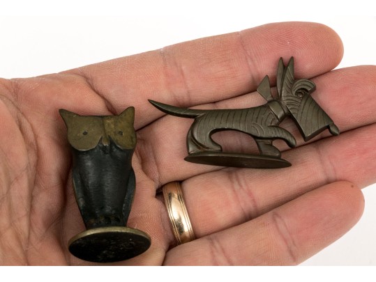 W.H.W. Hagenauer Bronze Dog & WBosse Wise Owl 