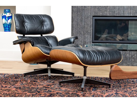 Herman Miller Iconic Eames Rosewood Veneered Lounge Chair And Ottoman