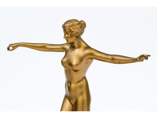 Otto Schmidt-Hofer (German, 1873-1925) Gilt Bronze Female Nude