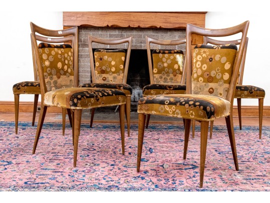 Six Mid-Century Italian Melchiorre Bega Dining Chairs