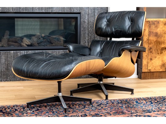 Herman Miller Iconic Eames Rosewood Veneered Lounge Chair And Ottoman