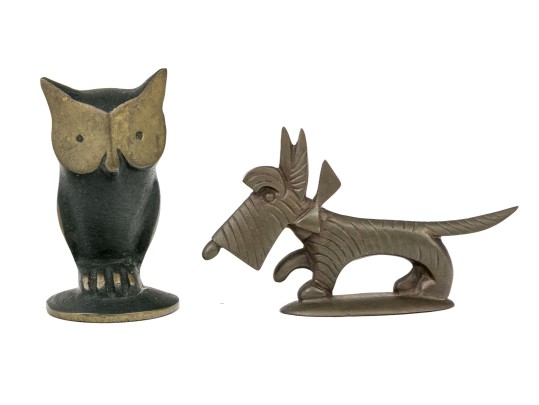 W.H.W. Hagenauer Bronze Dog & WBosse Wise Owl 