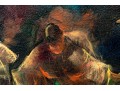Hilda Karniol (American, 1910-2003) Oriental Dancers Oil On Board
