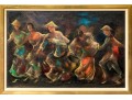 Hilda Karniol (American, 1910-2003) Oriental Dancers Oil On Board