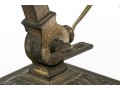 Antique Emeralite Brass And Glass Bankers Table Lamp