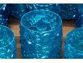 Set Of Thirteen Taiwanese Blue Resin Tumblers