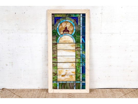 Semi-antique Stained Glass Panel