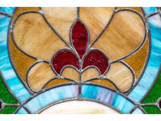 Semi-antique Stained Glass Panel