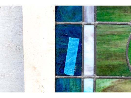 Semi-antique Stained Glass Panel