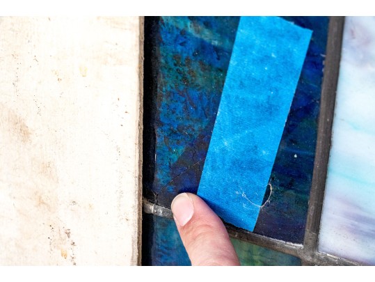 Semi-antique Stained Glass Panel